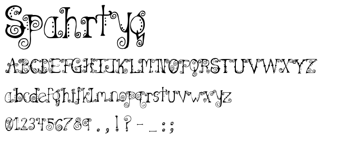 Spahrtyg font