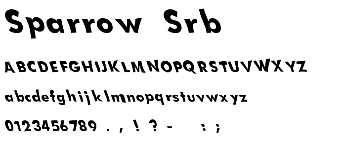 Sparrow_Srb font