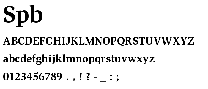 Spb font