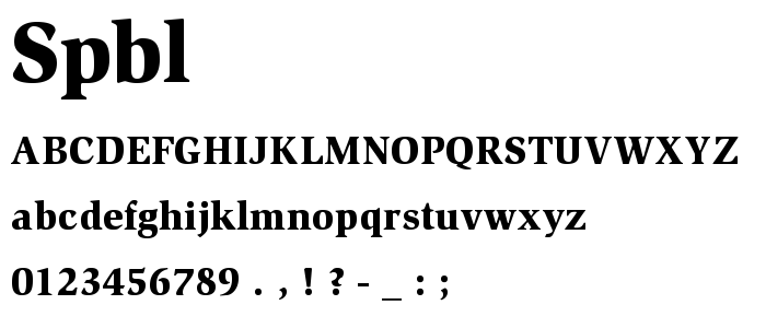 Spbl font