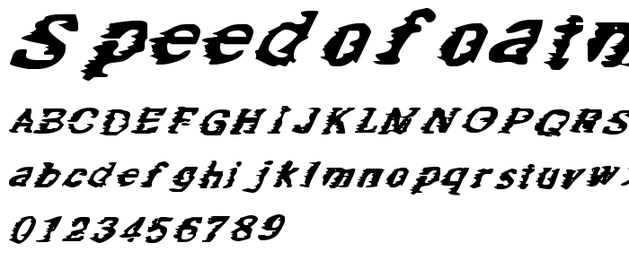 Speedofoatmeal font
