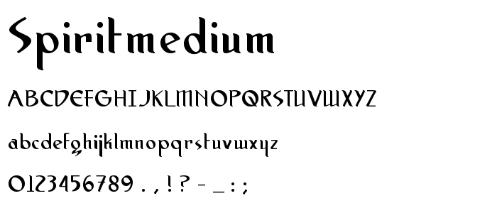 Spiritmedium font
