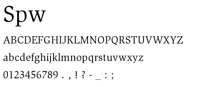 Spw font