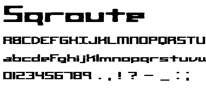 Sqroute font