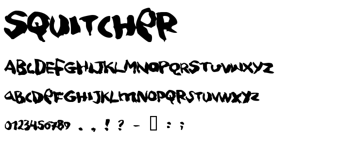 Squitcher font