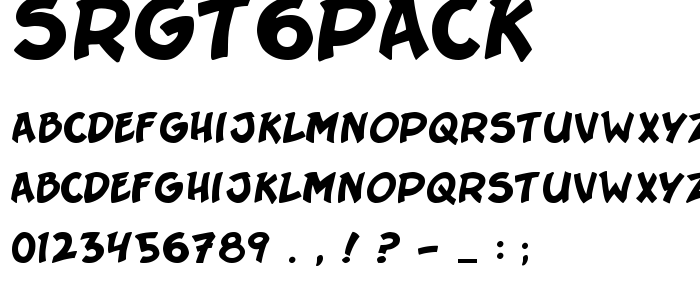 Srgt6pack font