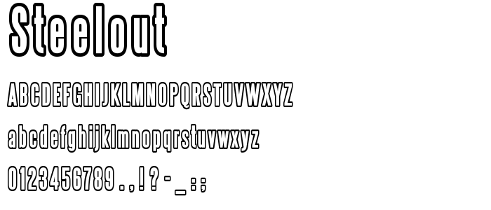 Steelout font