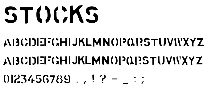 Stocks font