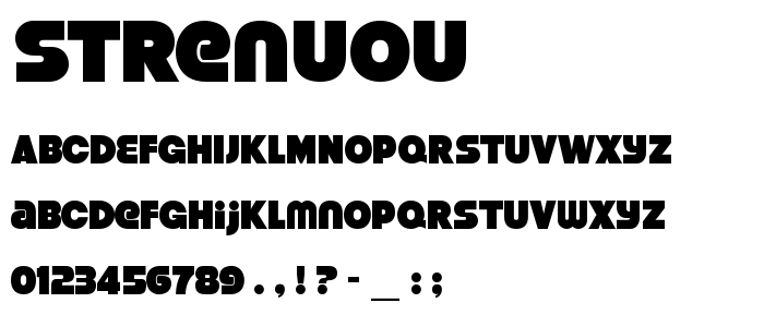 Strenuou font