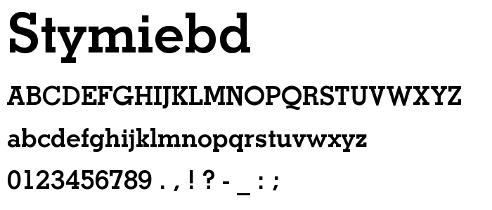 Stymiebd font