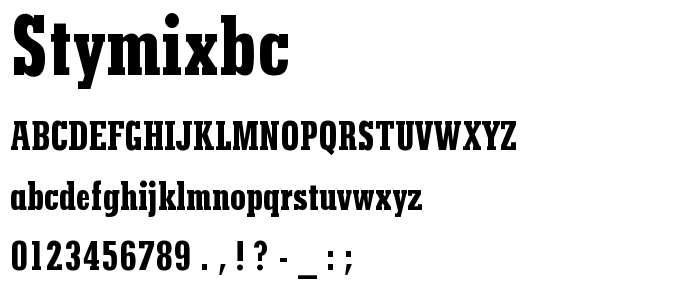 Stymixbc font