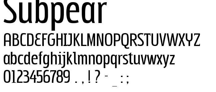 Subpear font