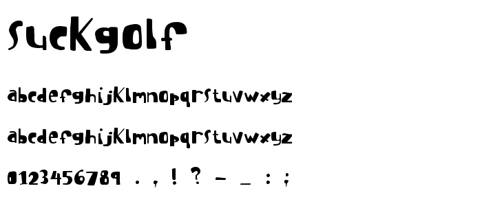 Suckgolf font