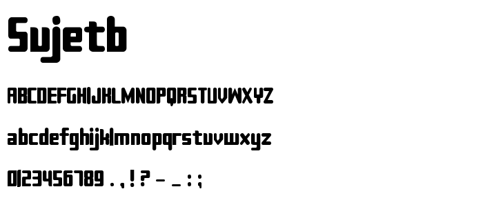 Sujetb font