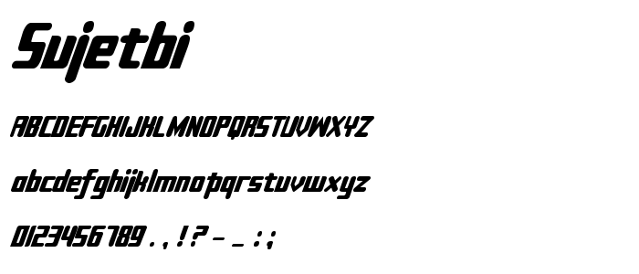 Sujetbi font