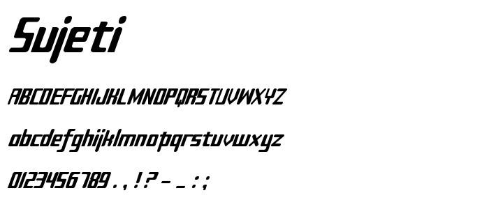 Sujeti font