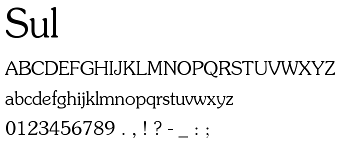 Sul font