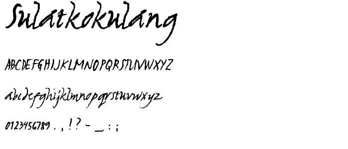 Sulatkokulang font