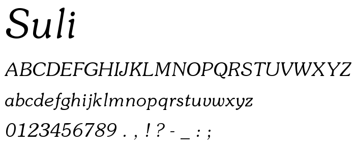 Suli font