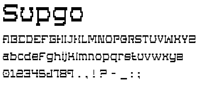 Supgo font