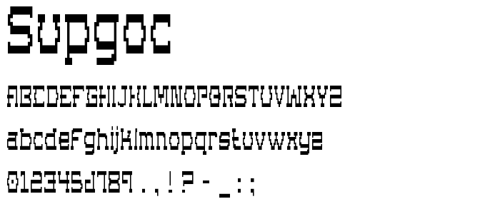 Supgoc font