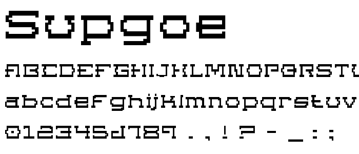 Supgoe font