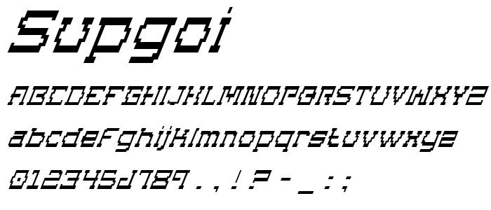 Supgoi font