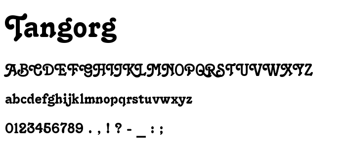 Tangorg font
