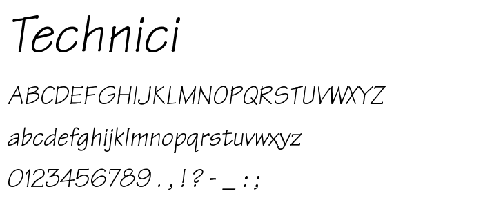 Technici font