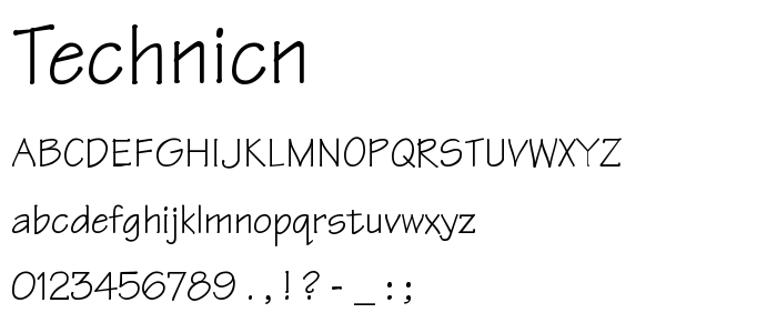 Technicn font