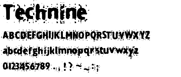 Technine font