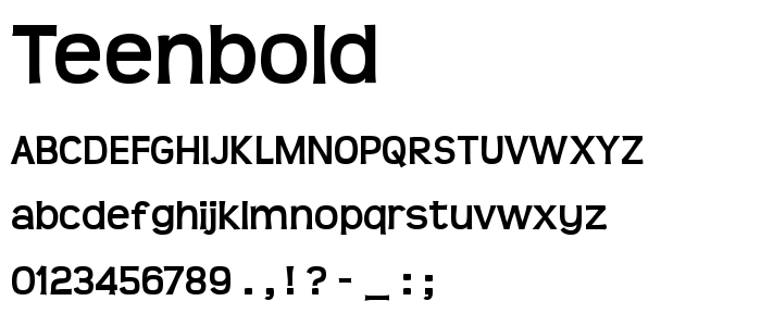 Teenbold font