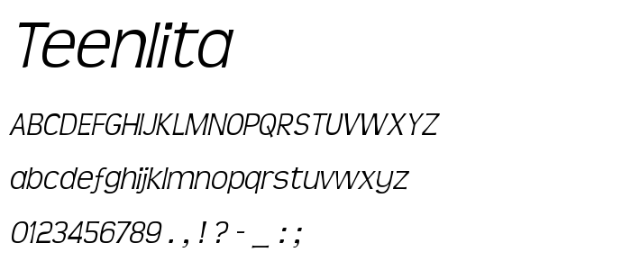 Teenlita font