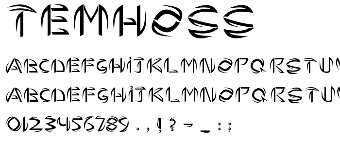 Temhoss font