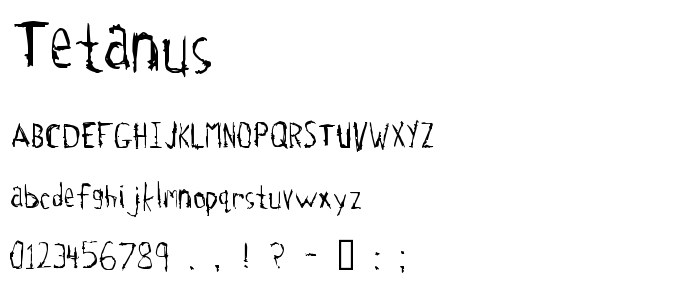 Tetanus font