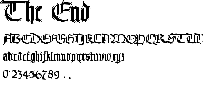 The_End font