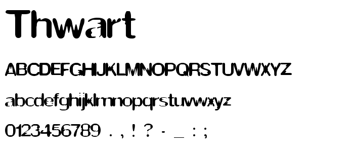 Thwart font