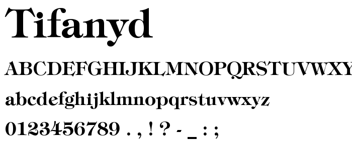Tifanyd font