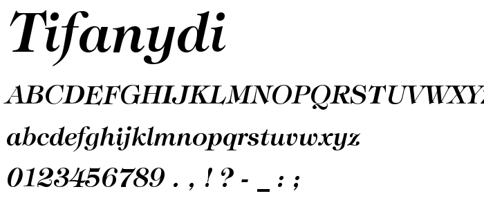 Tifanydi font