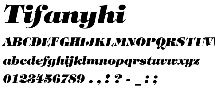 Tifanyhi font