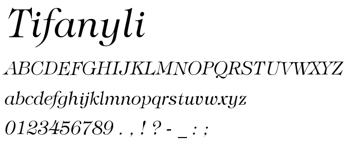 Tifanyli font