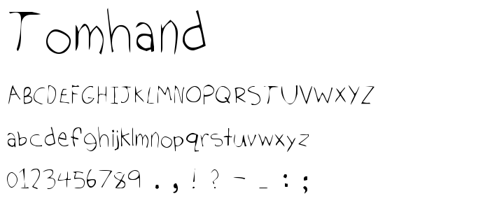 Tomhand font