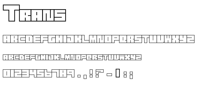 Trans font