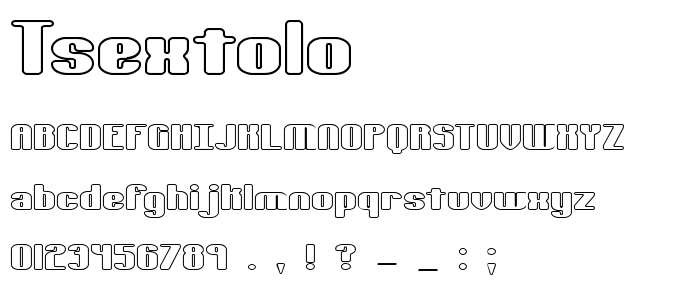 Tsextolo font