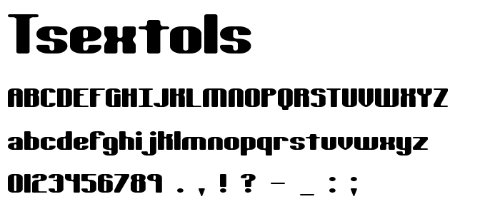 Tsextols font