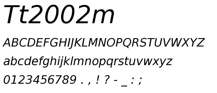 Tt2002m font