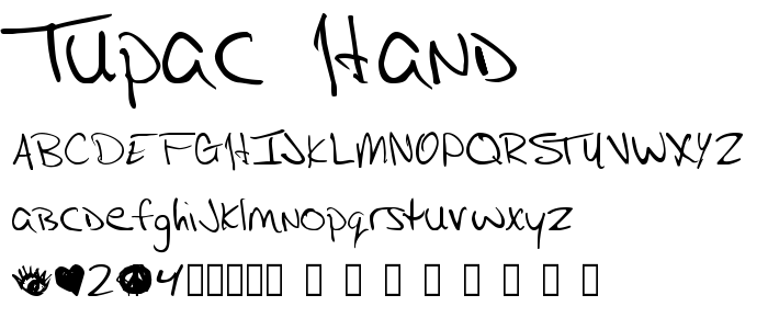 Tupac Hand font