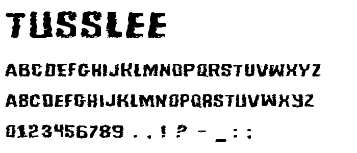 Tusslee font