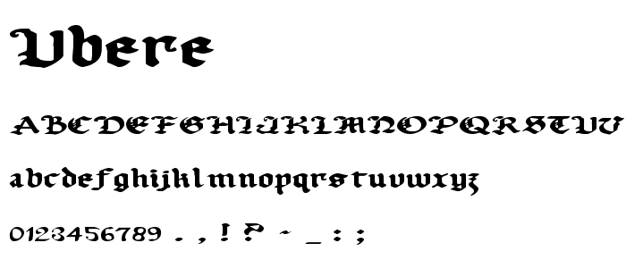 Ubere font