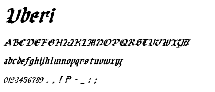 Uberi font